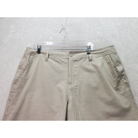 Hang Ten Board Shorts‎ Mens Size 40 Tan Polyester Slash Pockets Logo Medium Wash - Picture 4 of 10